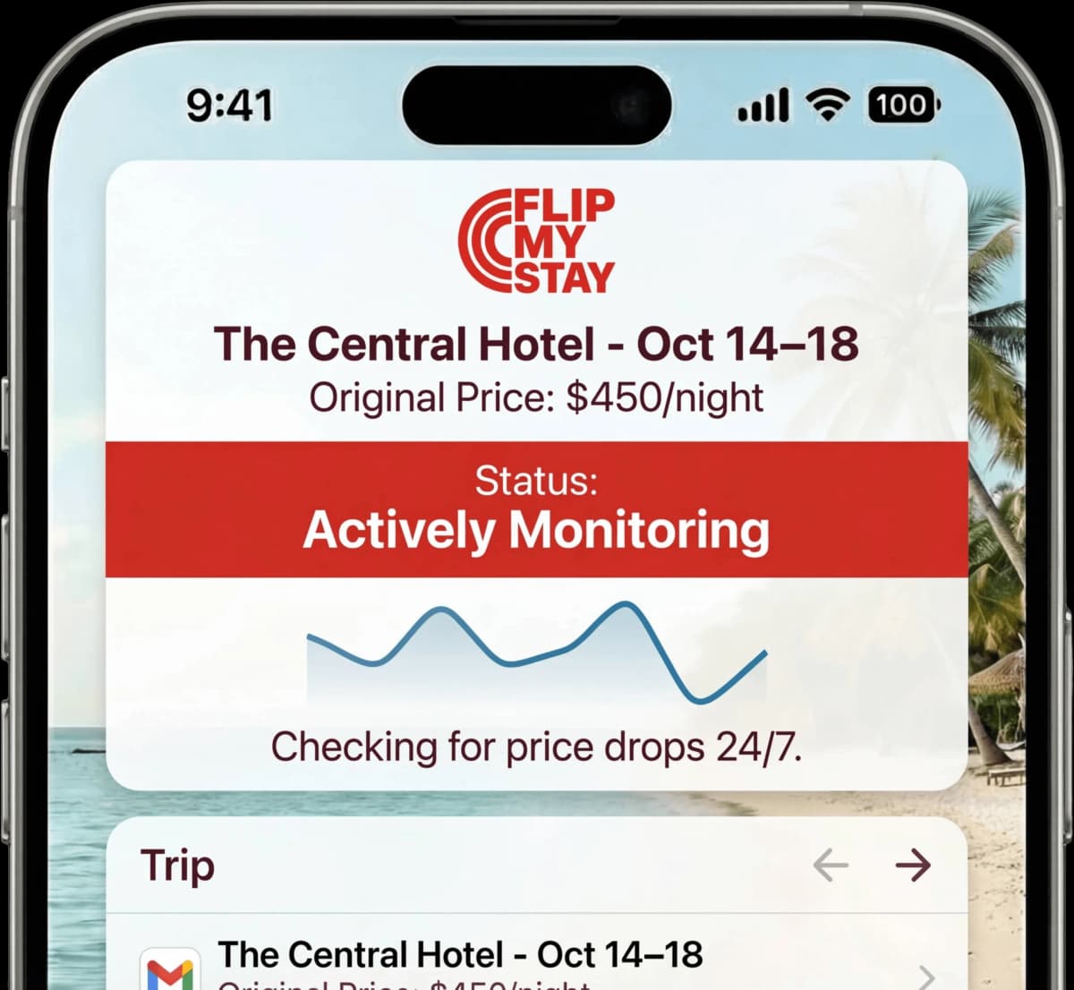 We track your room for price drops 24/7