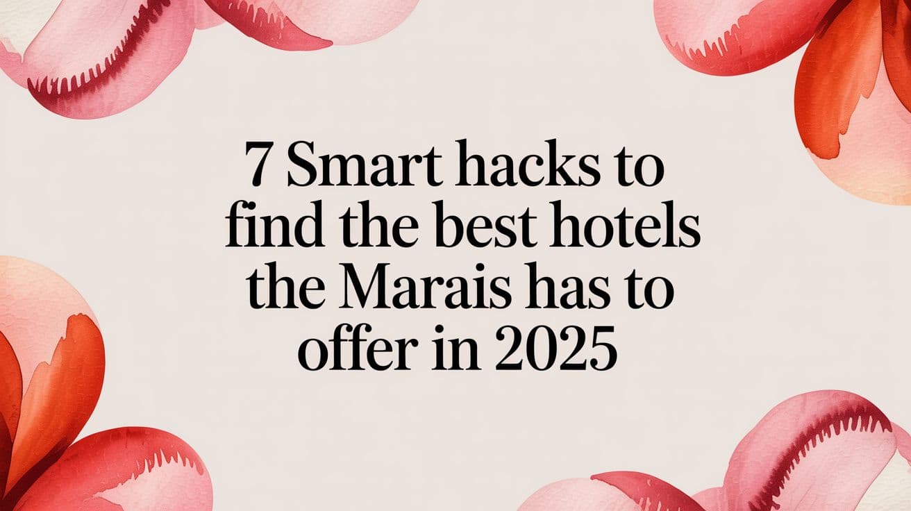 7 Smart Hacks to Find the Best Hotels the Marais Has to Offer in 2025