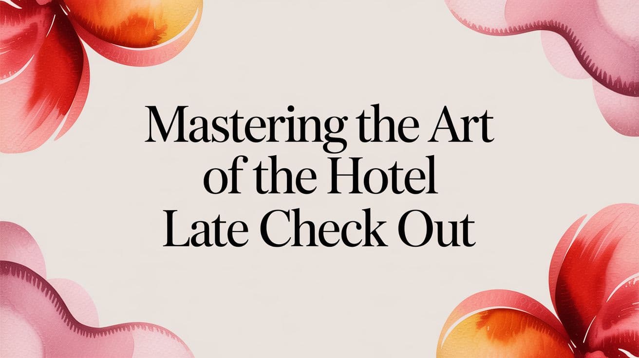 How to Nail the Hotel Late Check Out Every Time